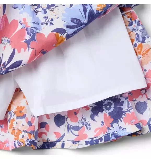 Floral Pleated Skort