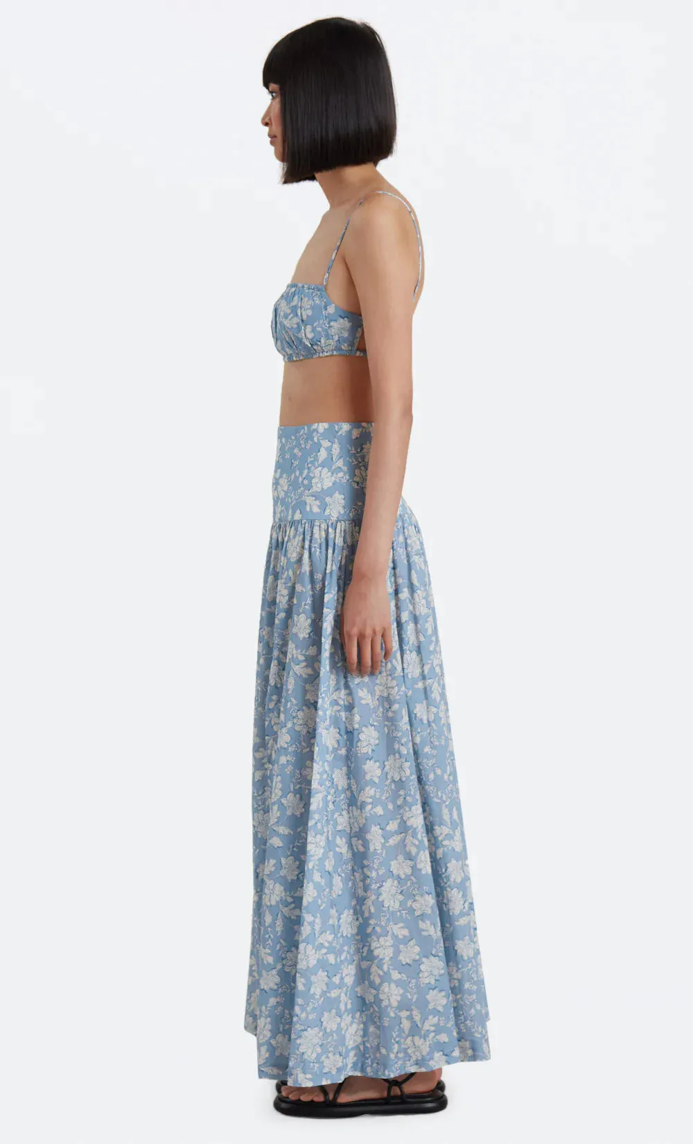 FLORAL SKIES MAXI SKIRT