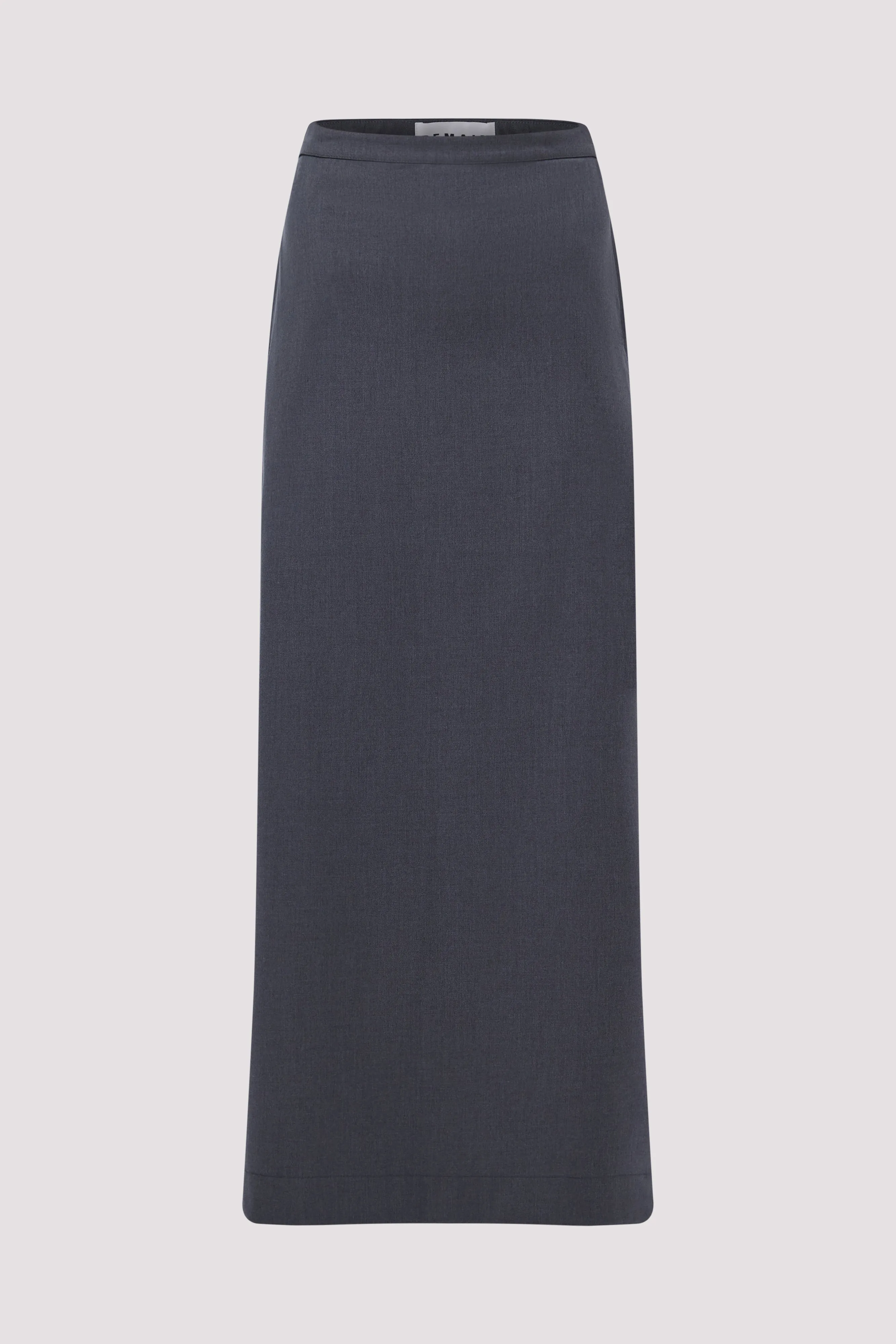 Grey Suiting Midi Skirt