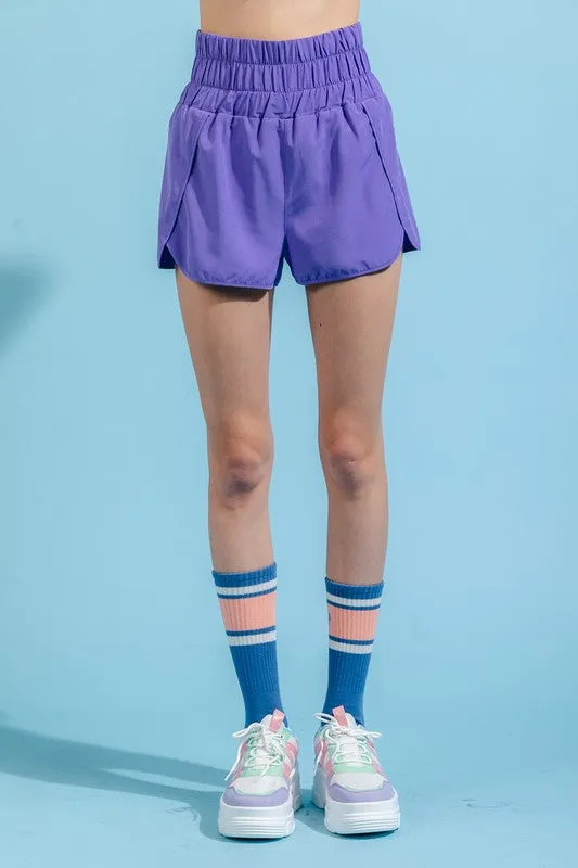 High waist active shorts