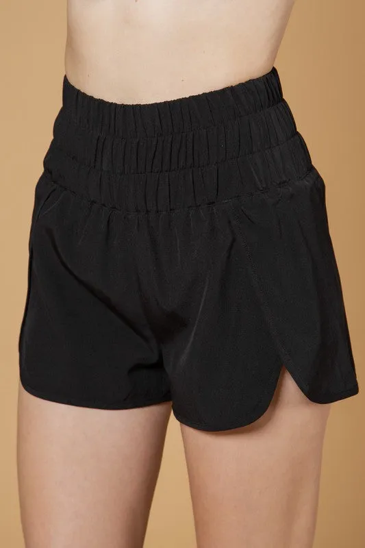 High waist active shorts