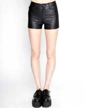 HIGH WAIST FAUX LEATHER SHORT