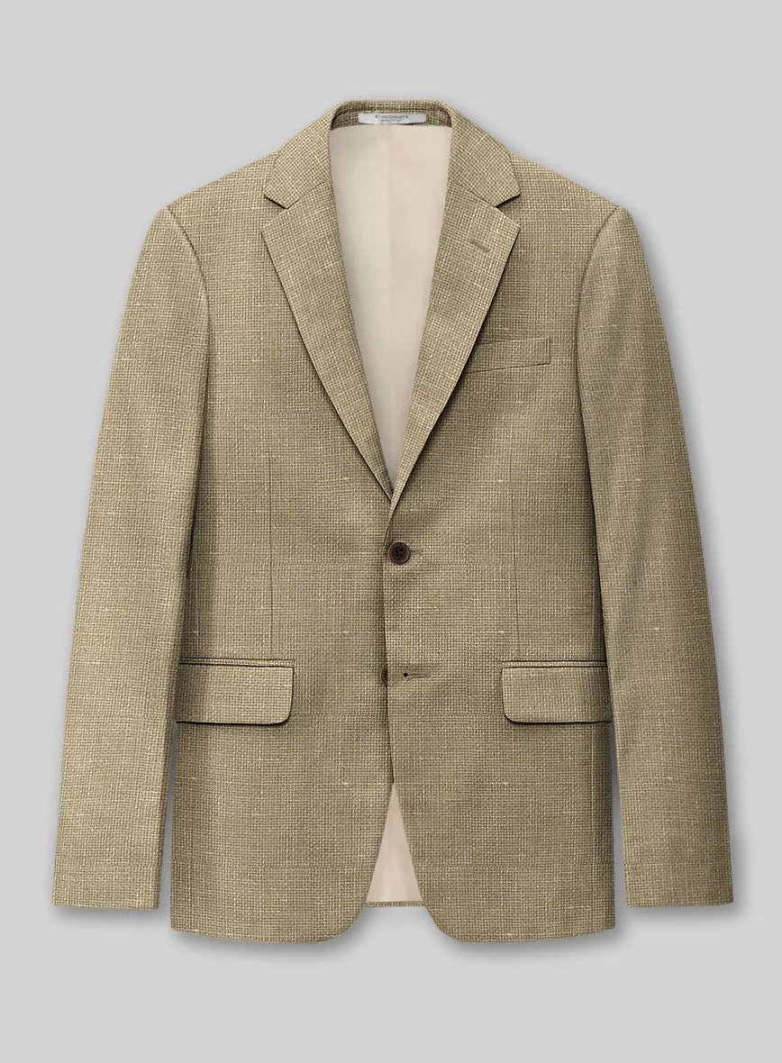 Italian Wool Linen Basket Weave Inol Jacket