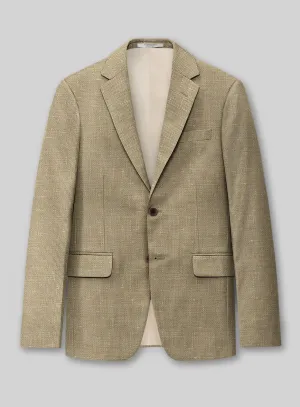 Italian Wool Linen Basket Weave Inol Jacket
