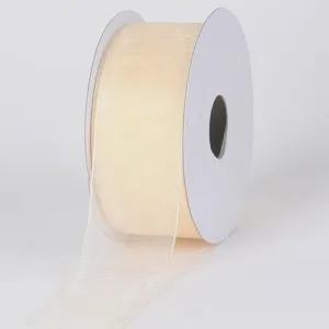 Ivory - Sheer Organza Ribbon - ( W: 3/8 Inch | L: 25 Yards )
