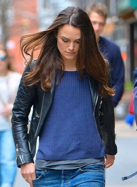 KEIRA KNIGHTLEY LEATHER JACKET  | WOMEN CELEBRITY LEATHER JACKET BY THE JACKET SELLER