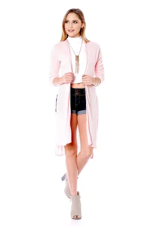 Khanomak Long Sleeve Maxi Slit Side Cardigan Duster