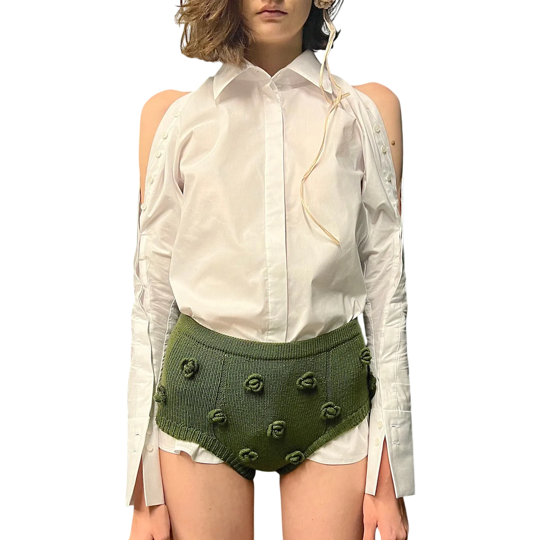 Knitted Floral Shorts (Made to order)