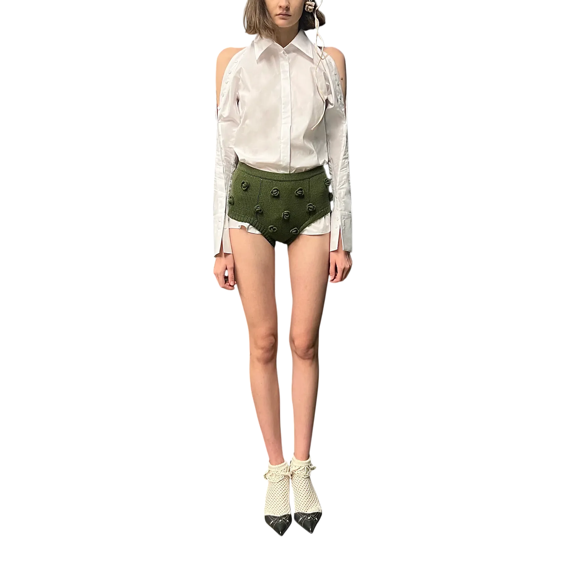 Knitted Floral Shorts (Made to order)