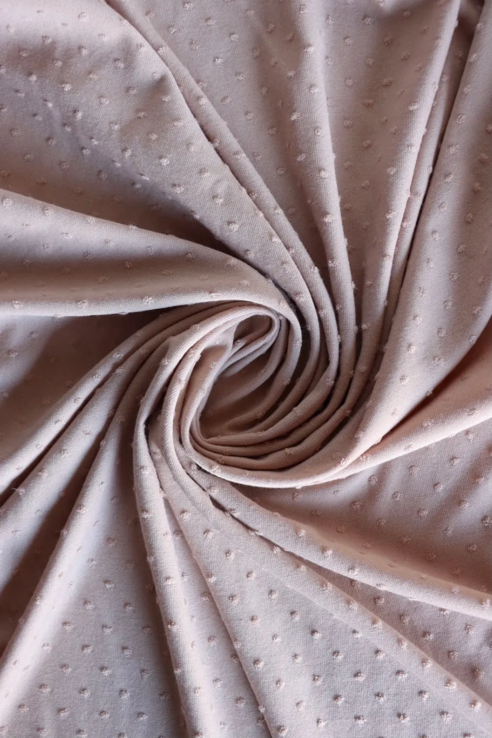 Light Taupe Swiss Dot Jersey