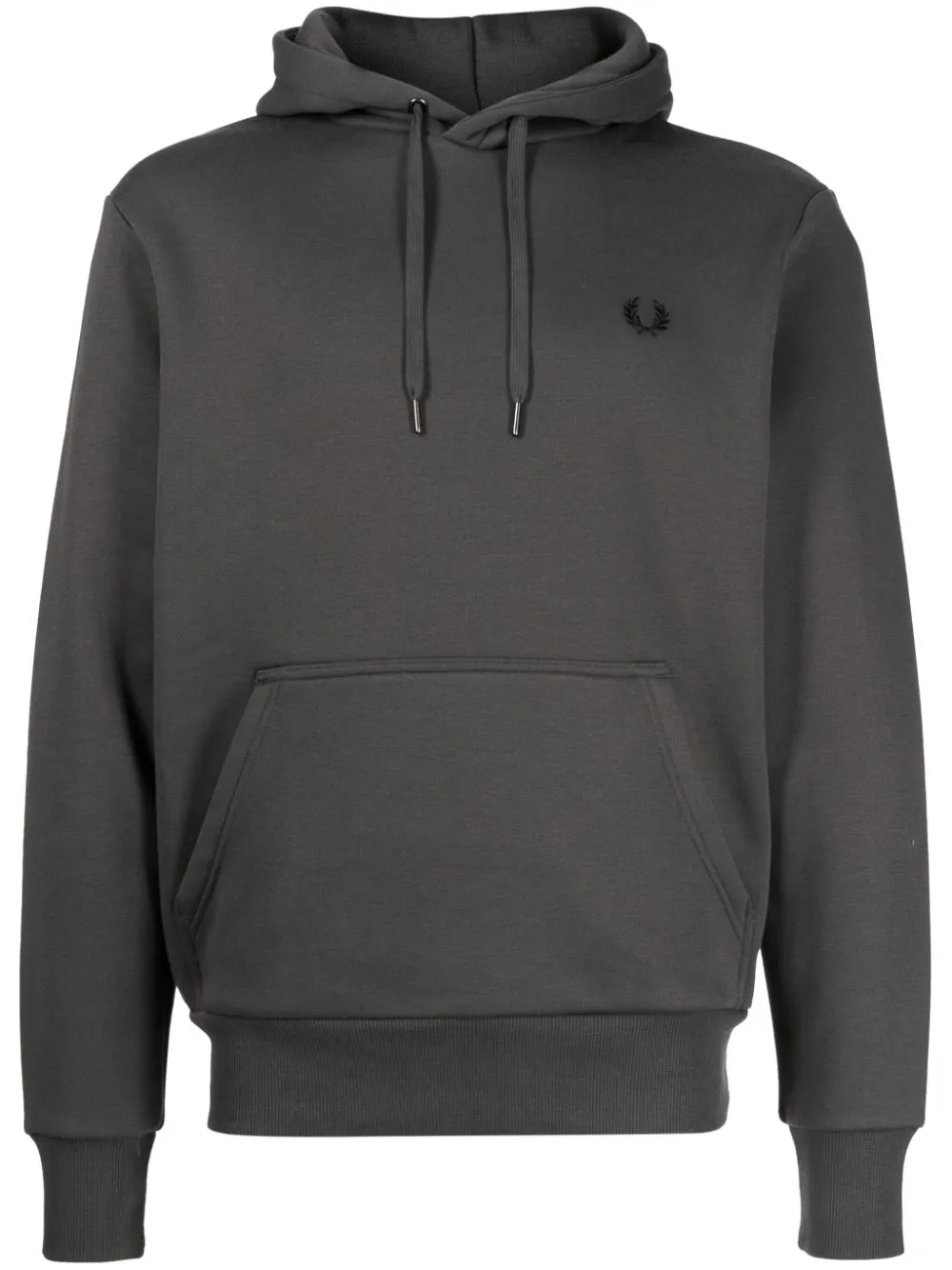 logo-embroidered logo-tape drawstring hoodie