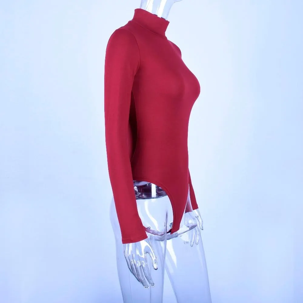 long sleeve r female cotton Neck warm clothes slim fit