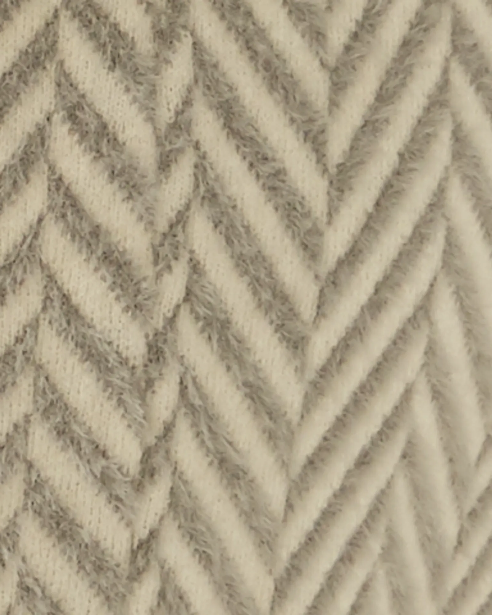 Lucy Herringbone Knit Cardigan | Grey/Ivory
