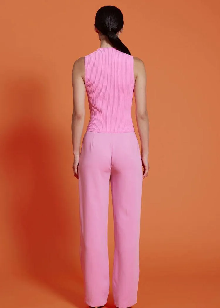 Lucy Paris Nashville Ribbed Tank-Pink