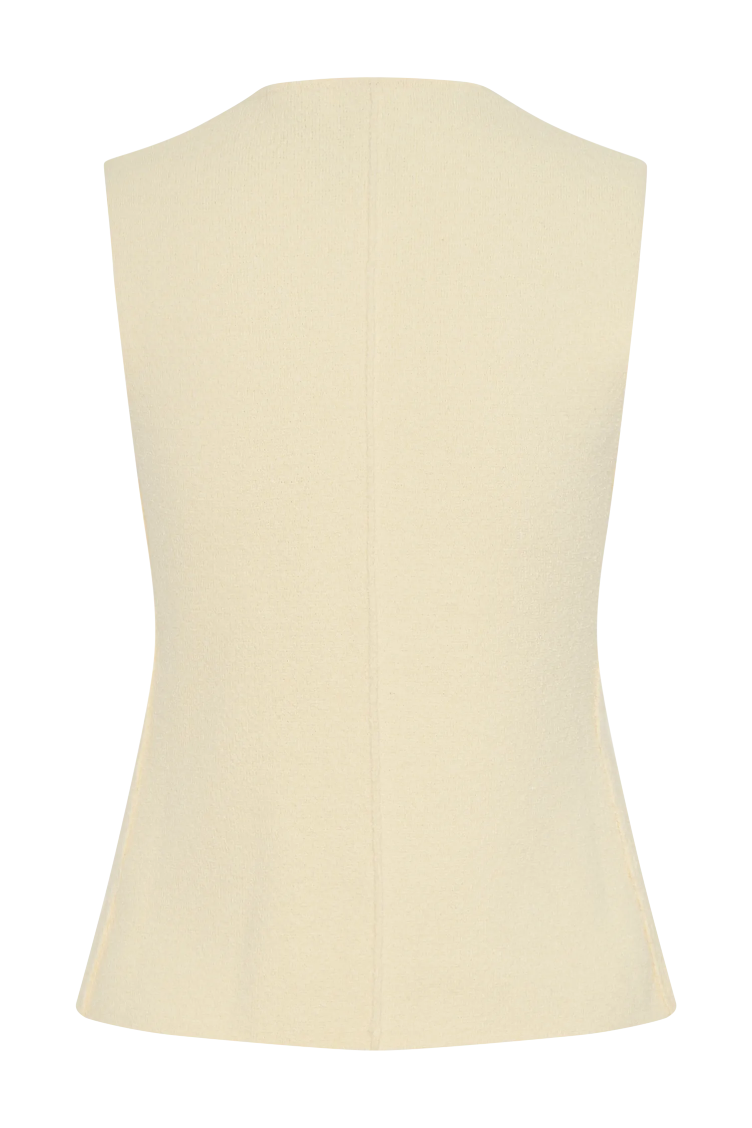 Malika Sleeveless Gold Button Vest - Lemon