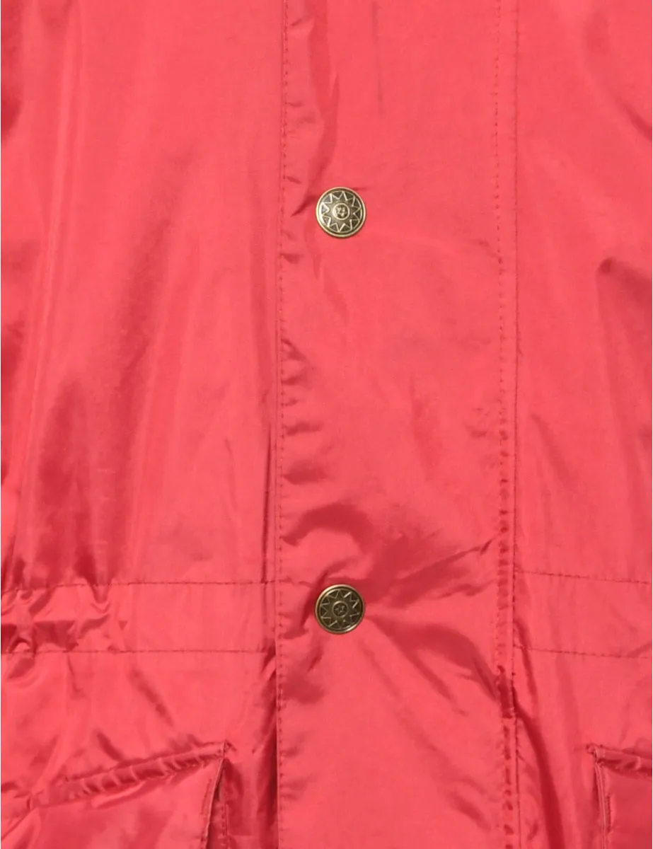 Maroon, Purple & Yellow Contrast Collar Mountaineering Jacket - M