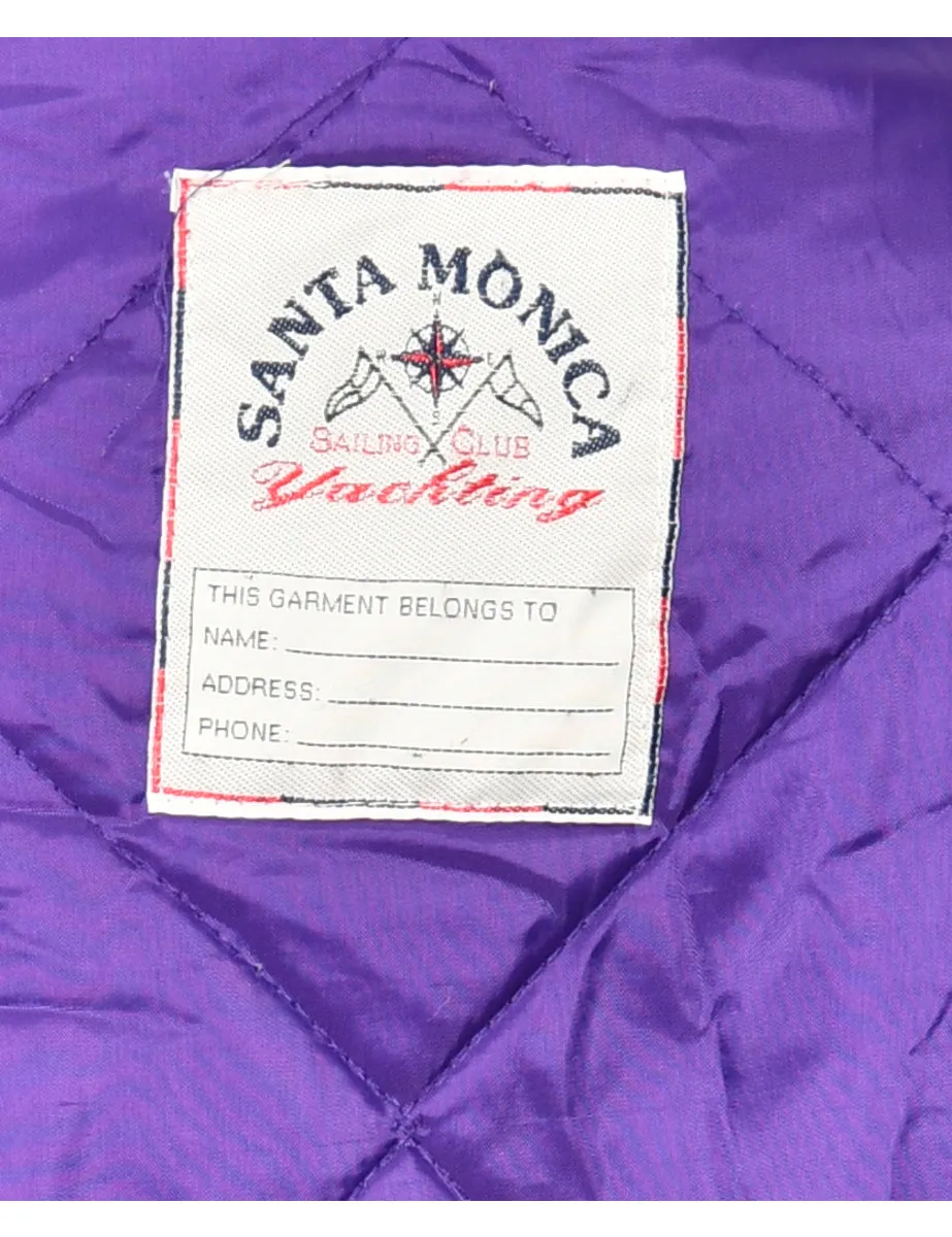 Maroon, Purple & Yellow Contrast Collar Mountaineering Jacket - M