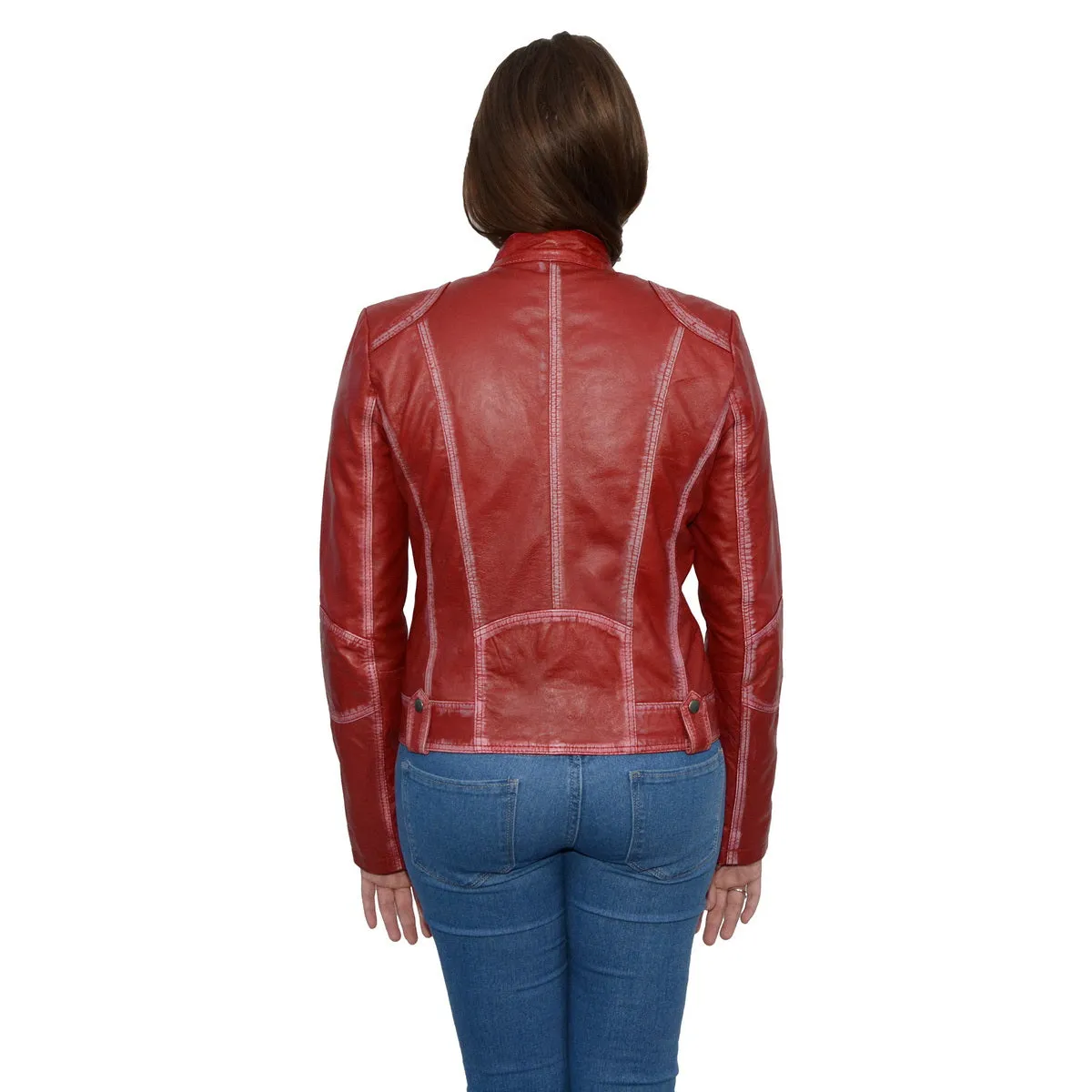 Milwaukee Leather SFL2830 Women's Red Scuba Style Sheepskin Fashion