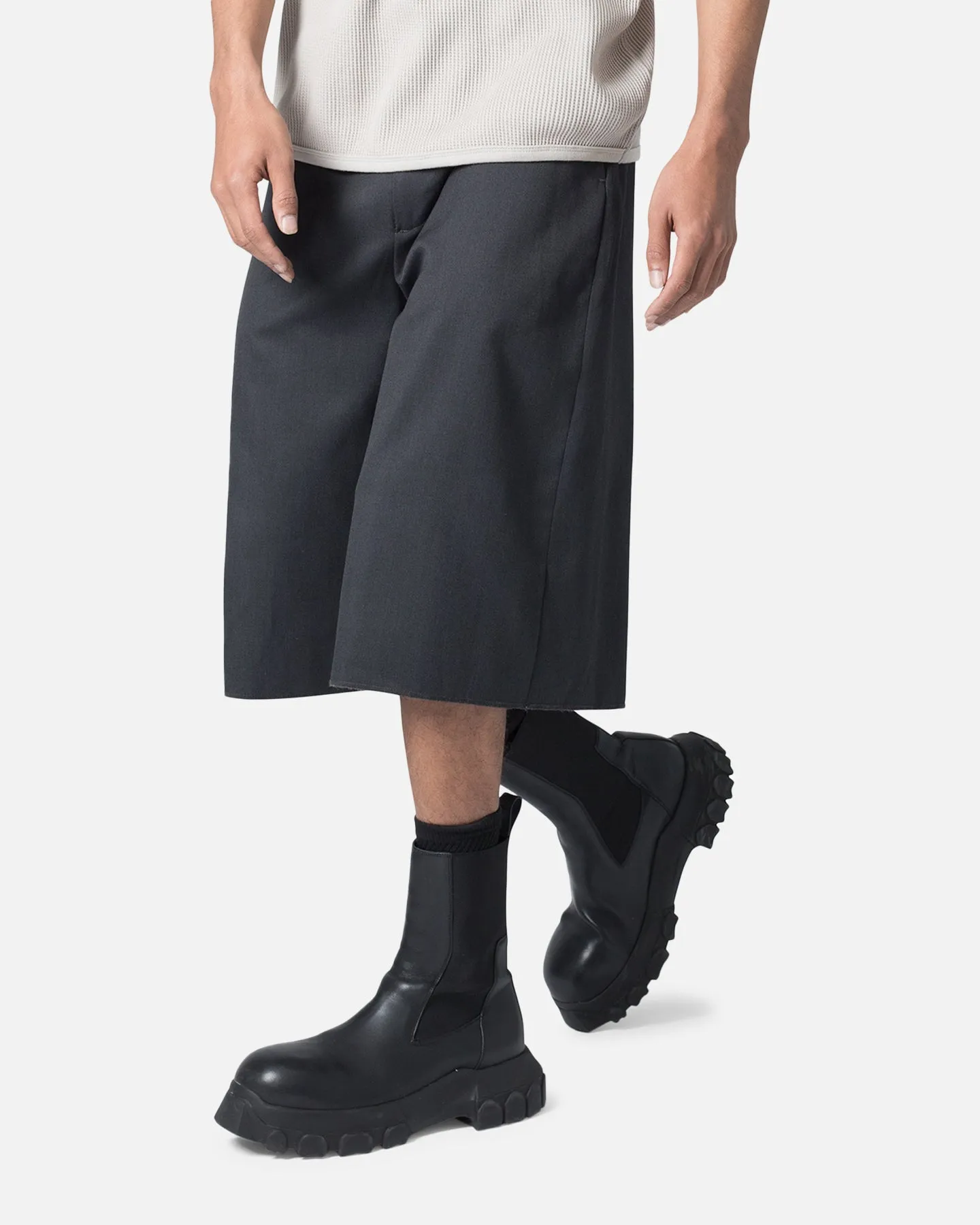 MNML Baggy Pleated Shorts Grey
