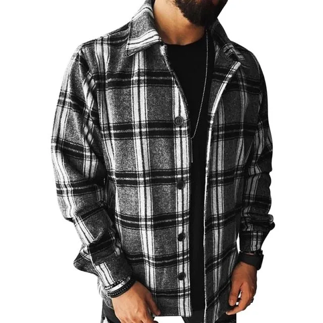 Plaid Casual Cardigan Shirt