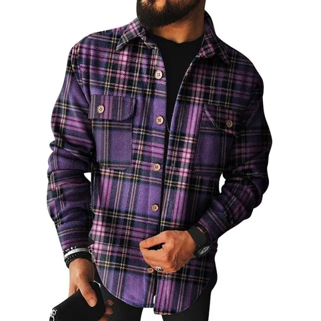 Plaid Casual Cardigan Shirt