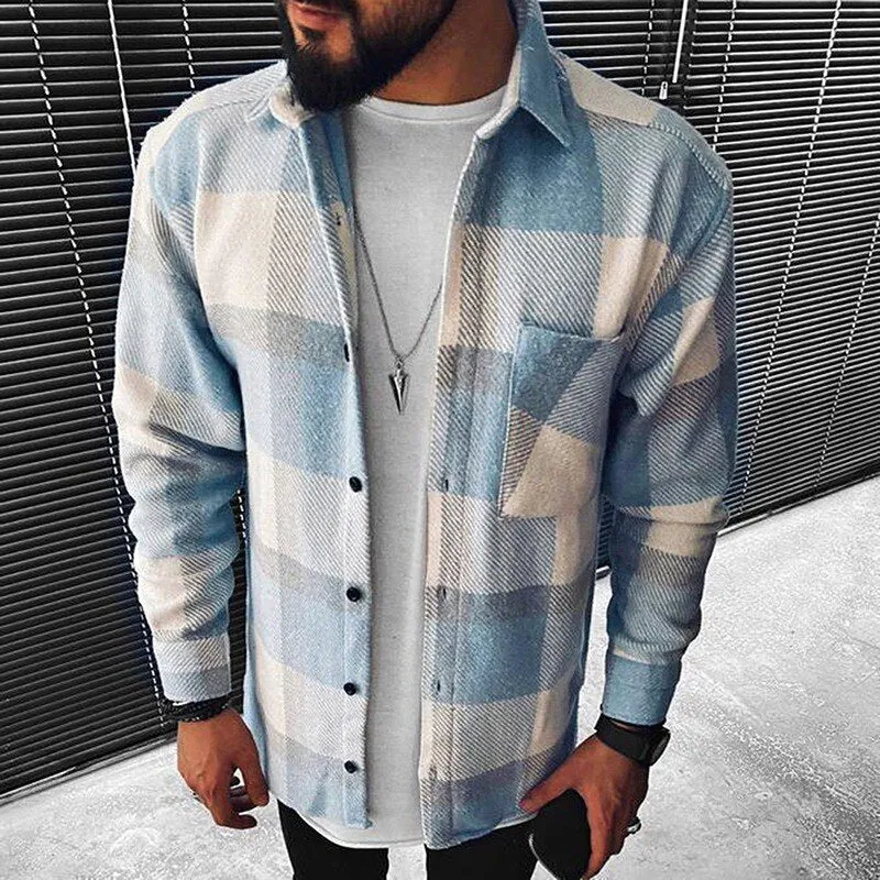 Plaid Casual Cardigan Shirt