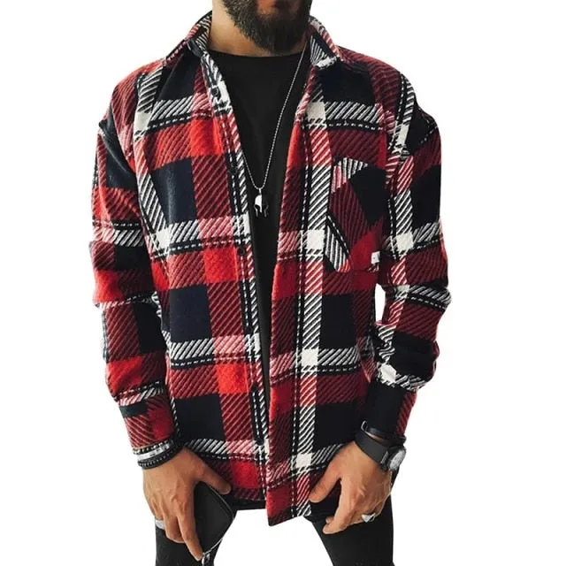 Plaid Casual Cardigan Shirt