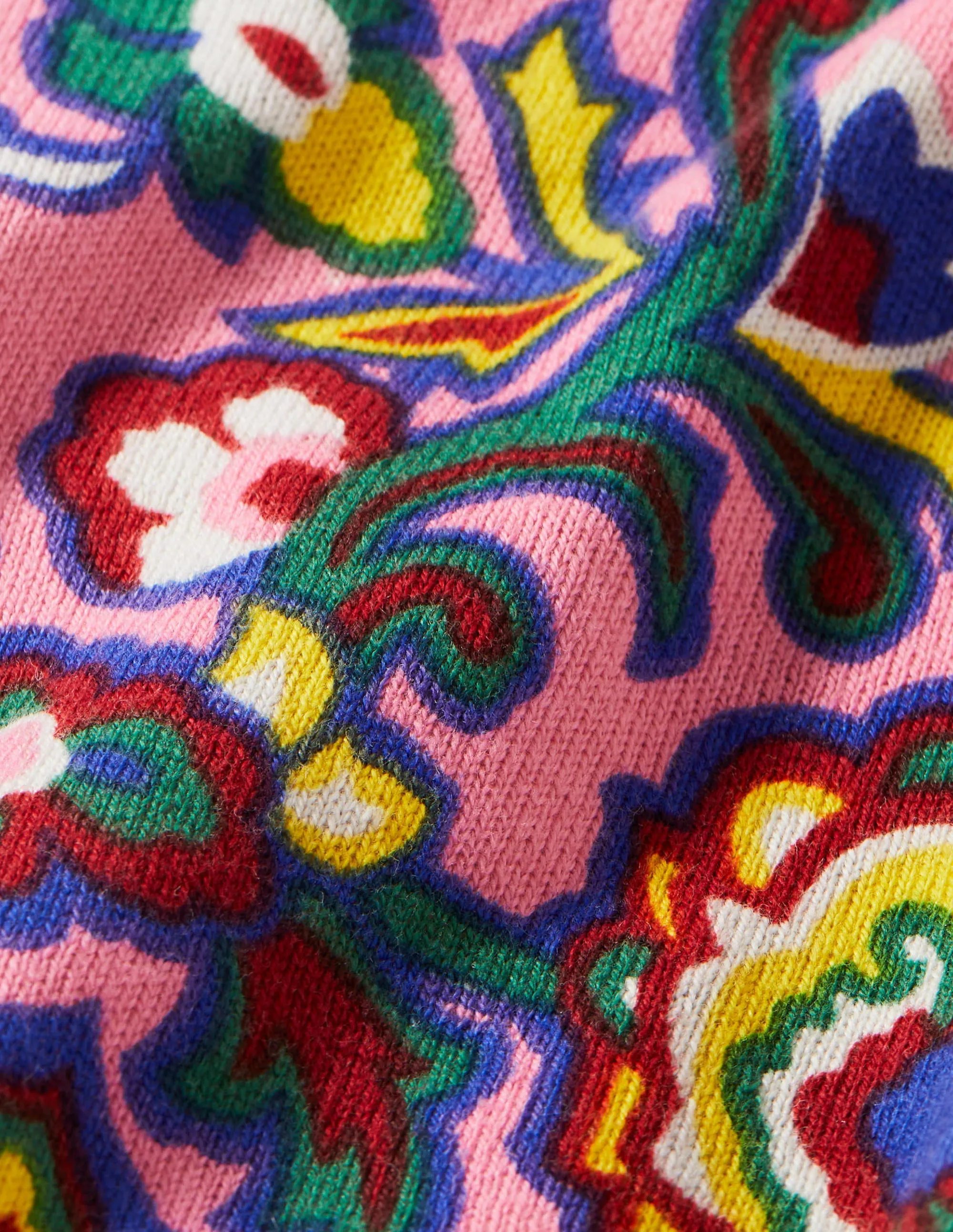 Printed Cotton Jumper-Azalea, Decorative Blooms