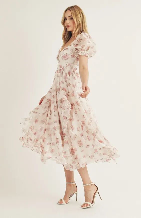 Rosaline Elegance Midi Dress