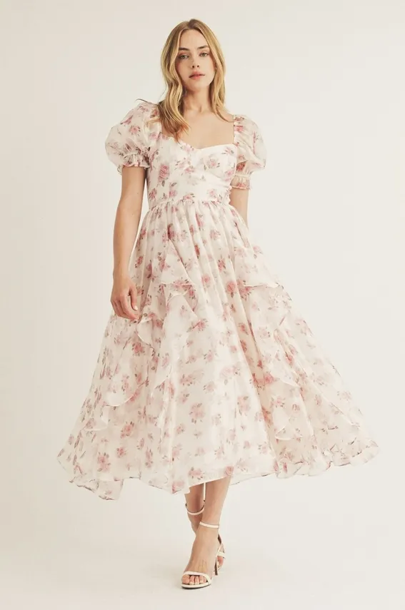 Rosaline Elegance Midi Dress