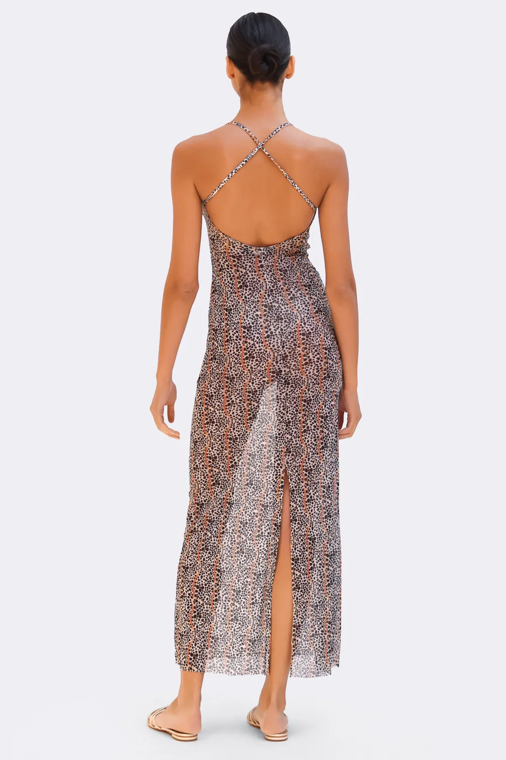 SPECKLED POA MAXI DRESS