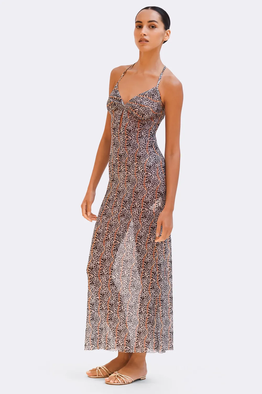 SPECKLED POA MAXI DRESS