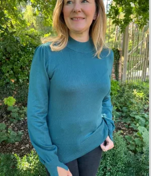 Teal Puff Sleeve Jumper 6