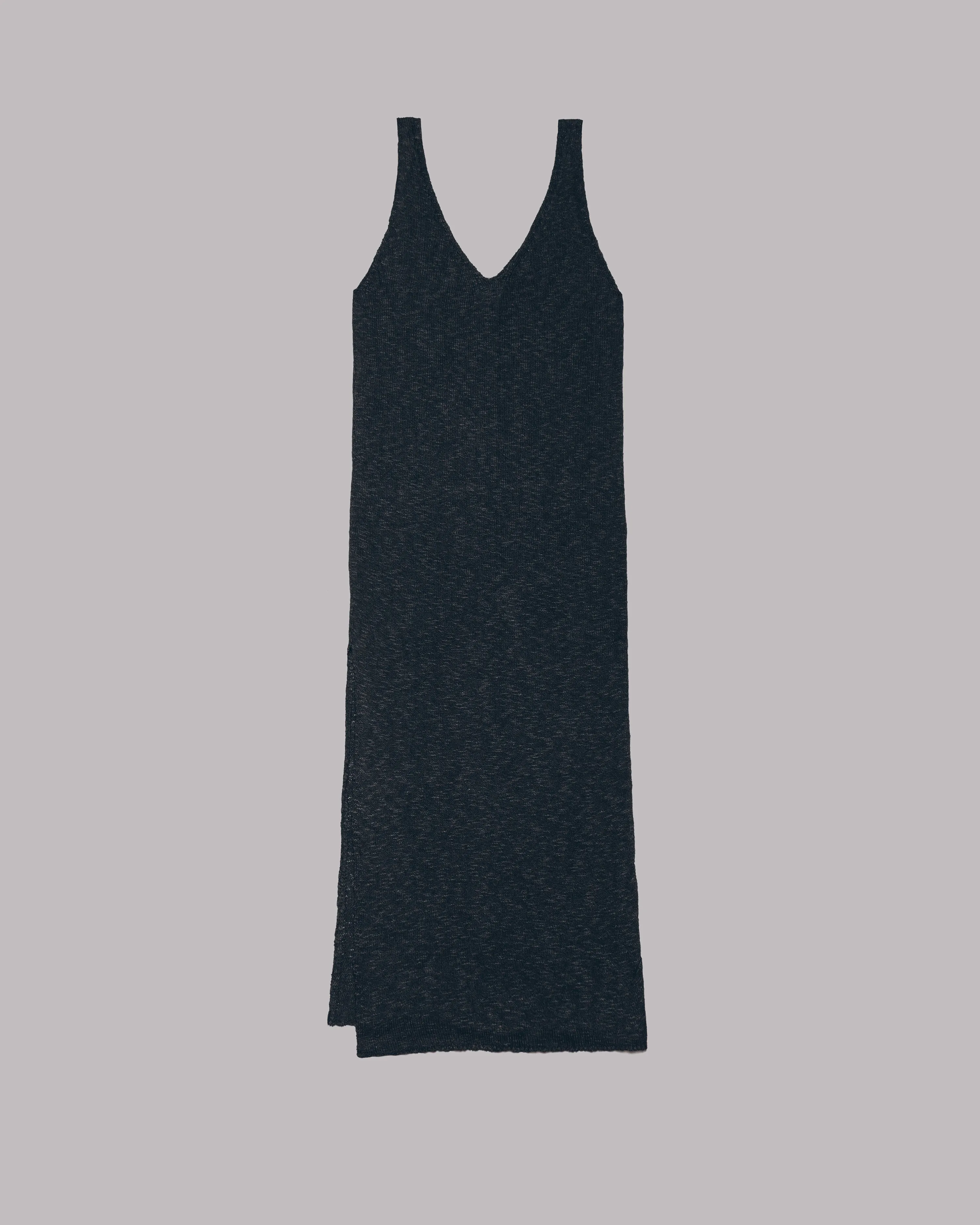 The Black Thin Long Knit Dress