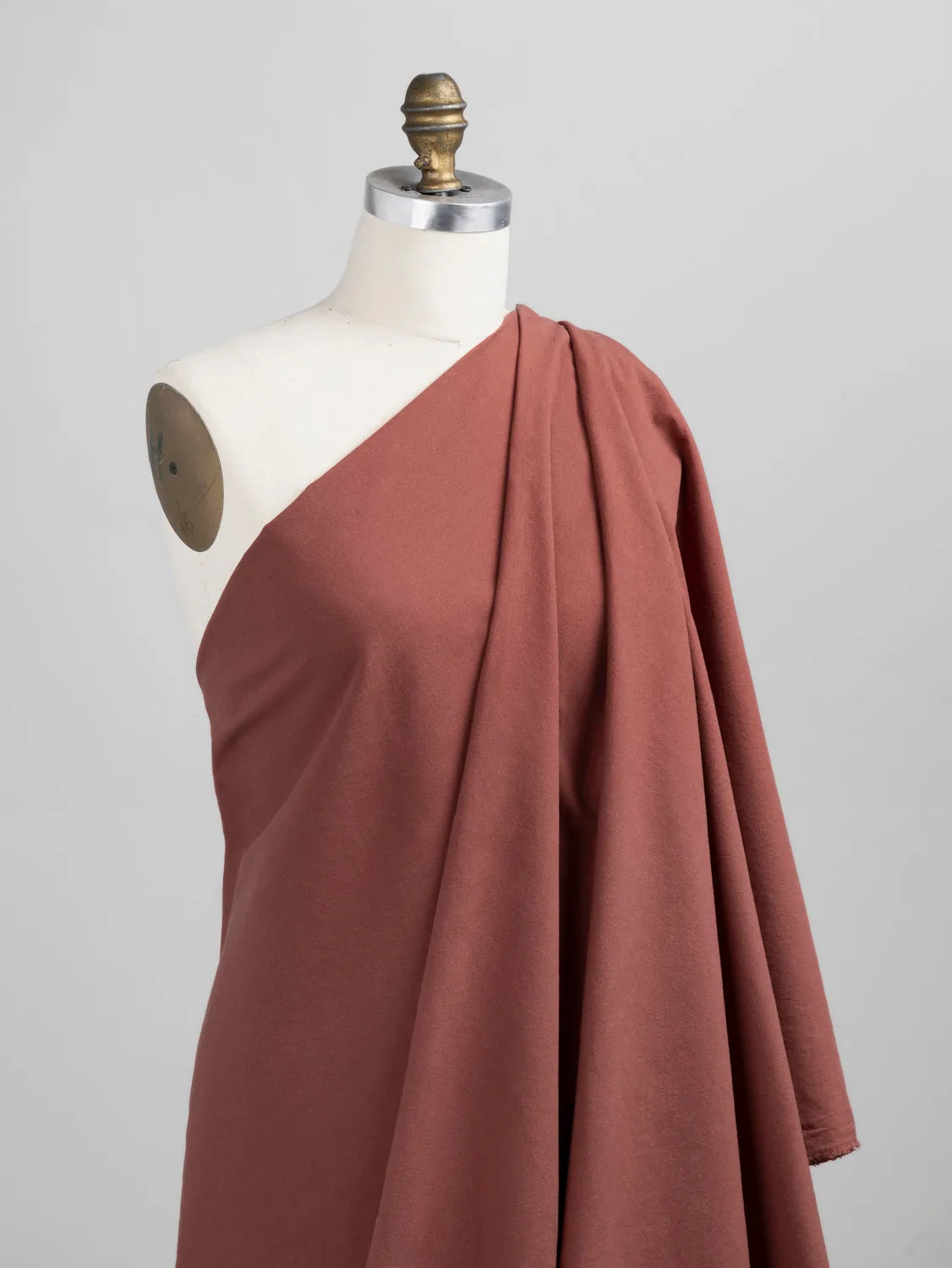 Tumbled Non Stretch Cotton - Mahogany