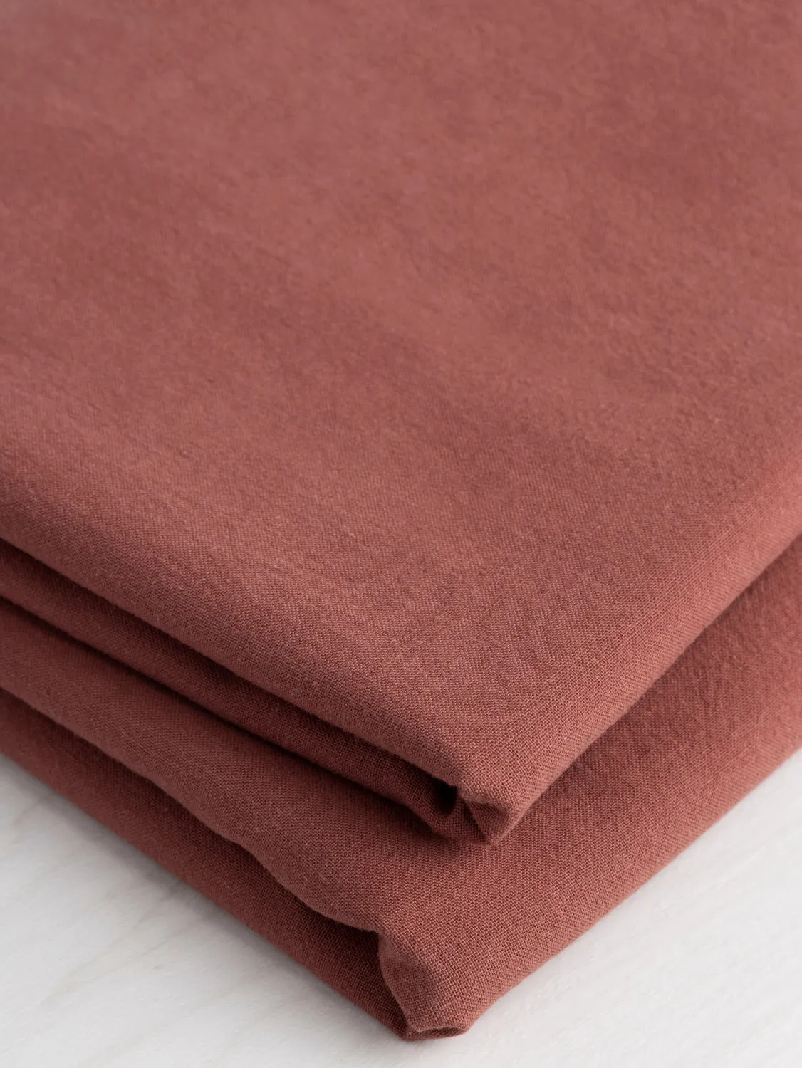 Tumbled Non Stretch Cotton - Mahogany
