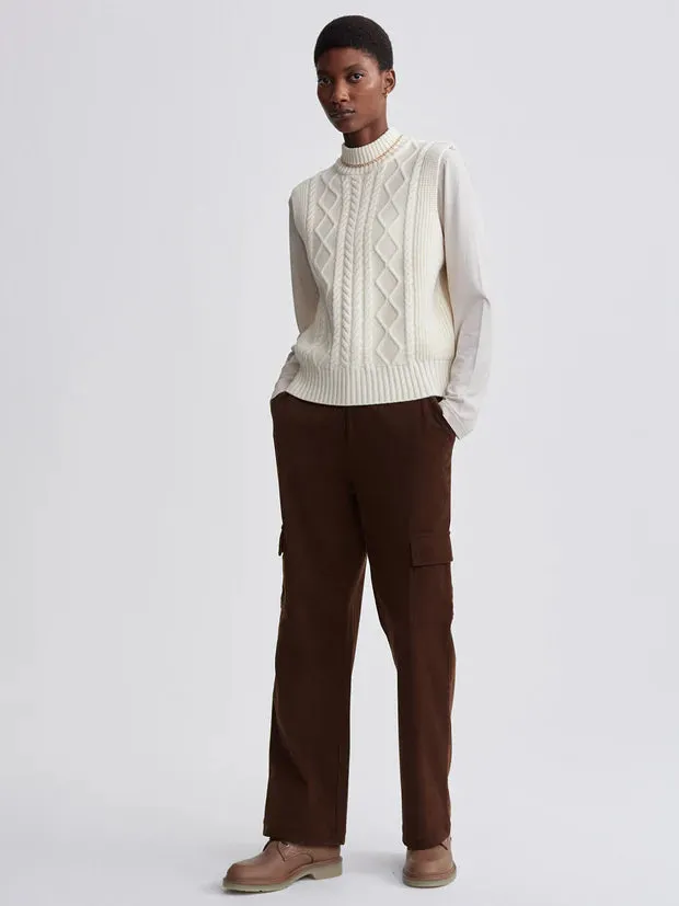 Varley Joilette Roll Neck Vest - Egret