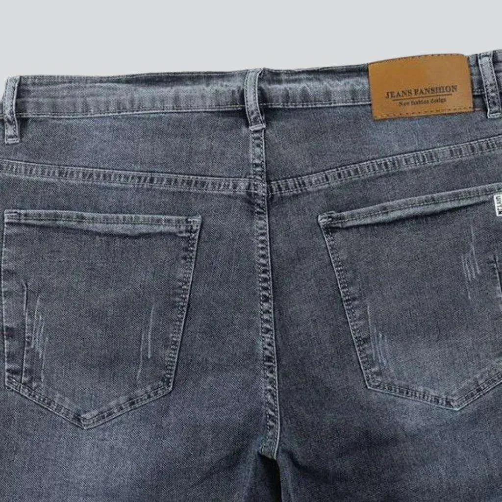 Vintage grey men's denim shorts