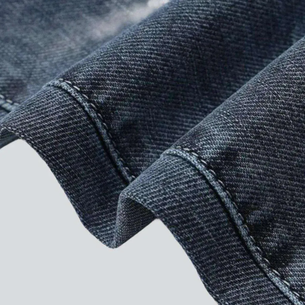 Vintage grey men's denim shorts