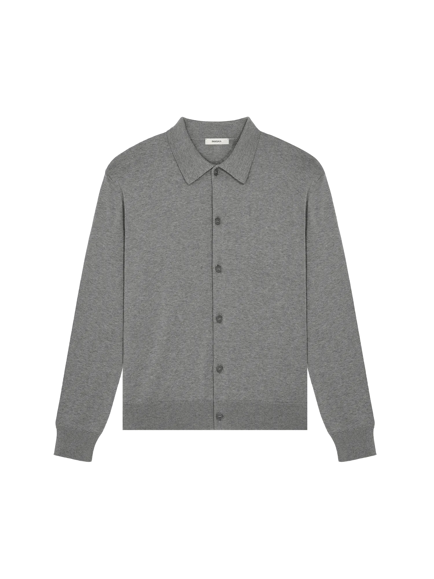 Womens DNA Knitted Collared Shirt—grey marl